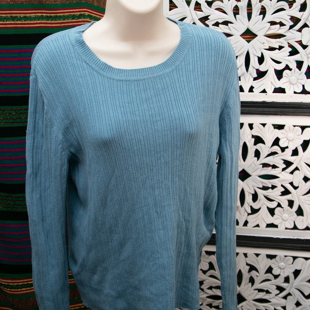 Blue Long Sleeve Top